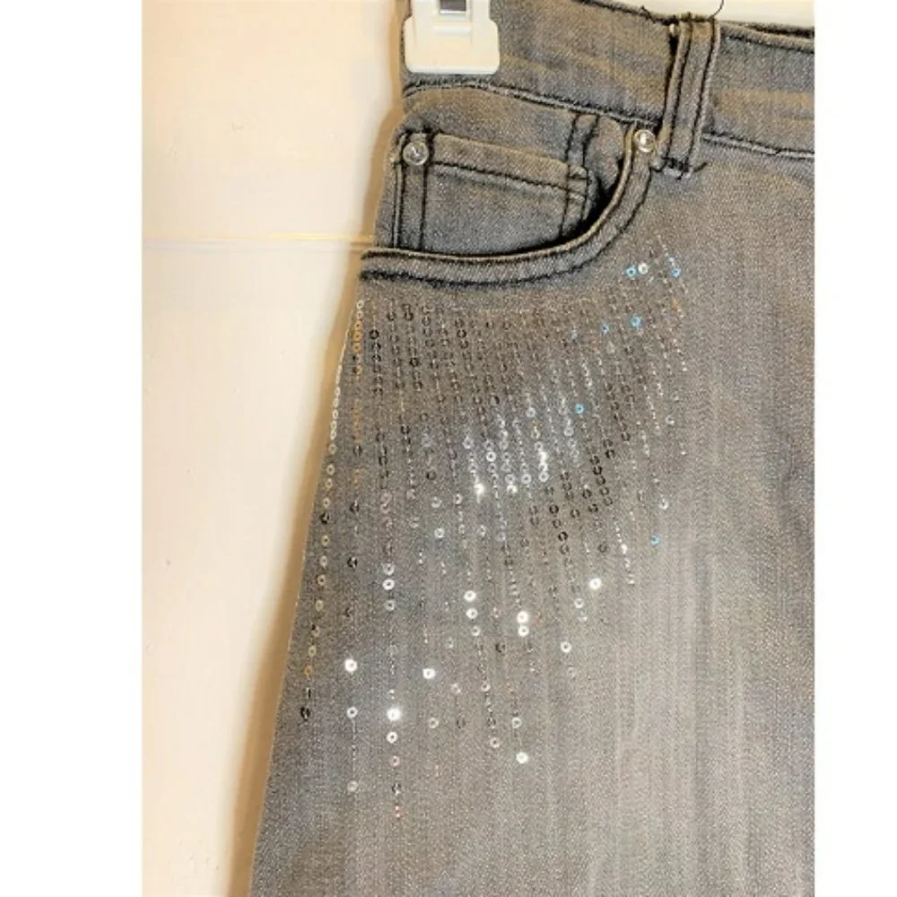 The Childrens Place Denim Skirt with sequins